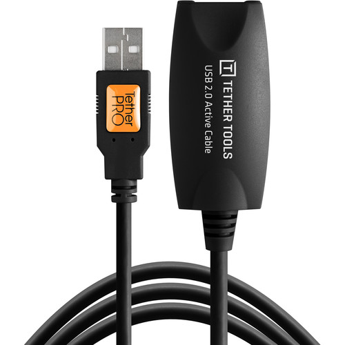 Tether Tools TetherPro USB 2.0 Active Extension Cable (49', Black)