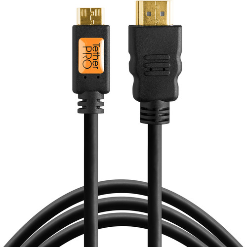Tether Tools TetherPro High-Speed Mini-HDMI to HDMI Cable with Ethernet (3')