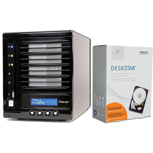 Thecus 12TB N4100PRO 4-Bay NAS Server Kit (4x 3TB Hard Drives)