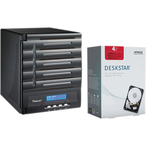Thecus 20TB (5 x 4TB) N5550 5 Bay Enterprise Tower NAS Server Kit