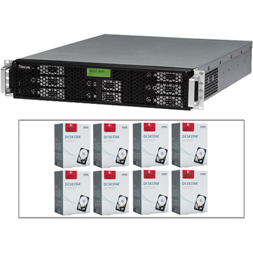 Thecus N8800+ 8-Bay NAS Server & Eight 4TB Deskstar 3.5" SATA III Internal Hard Drives B&H Kit
