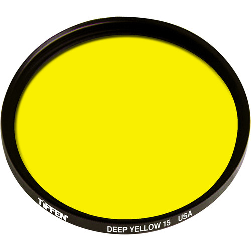 Tiffen 105C (Coarse Thread) Deep Yellow #15 Glass Filter for Black & White Film