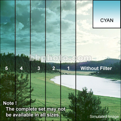 Tiffen 2 x 2" 5 Cyan Soft-Edge Graduated Filter