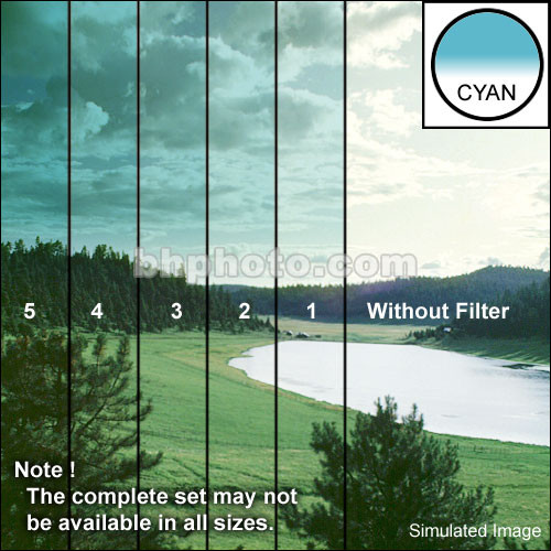 Tiffen 3 x 4" 2 Cyan Hard-Edge Graduated Filter (Vertical Orientation)