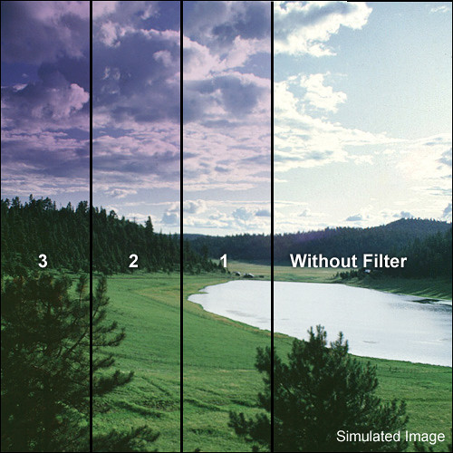 Tiffen 3 x 4" 3 Grape Hard-Edge Graduated Filter (Horizontal Orientation)