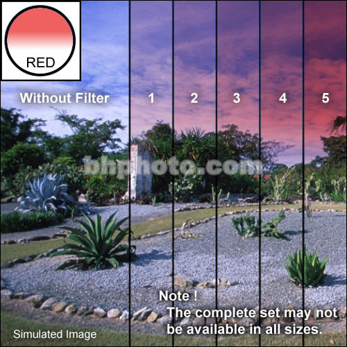 Tiffen 4 x 5" 2 Red Hard-Edge Graduated Filter (Vertical Orientation)