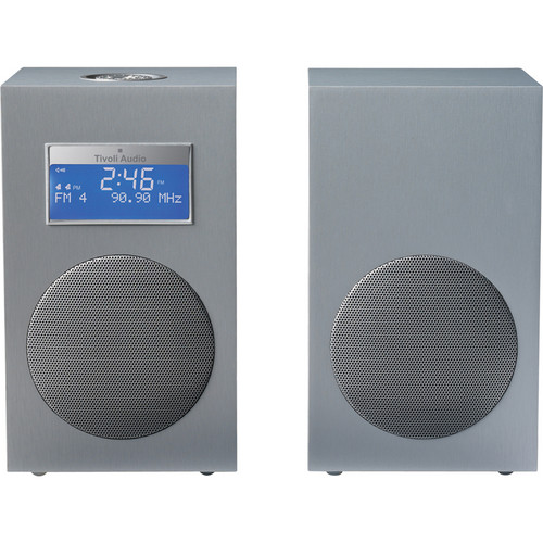 Tivoli Model 10 AM/FM Stereo Clock Radio - Contemporary Collection (Light Aluminum / Silver)