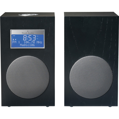 Tivoli Model 10 AM/FM Stereo Clock Radio - Contemporary Collection (Midnight Black / Silver)