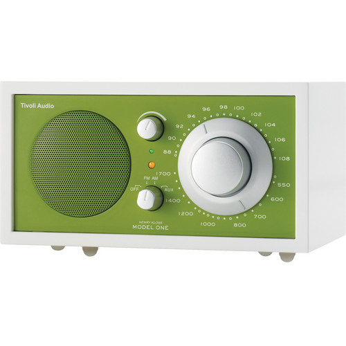 Tivoli Frost White Collection Model One AM/FM Table Radio (Frost White and Kelly Green)