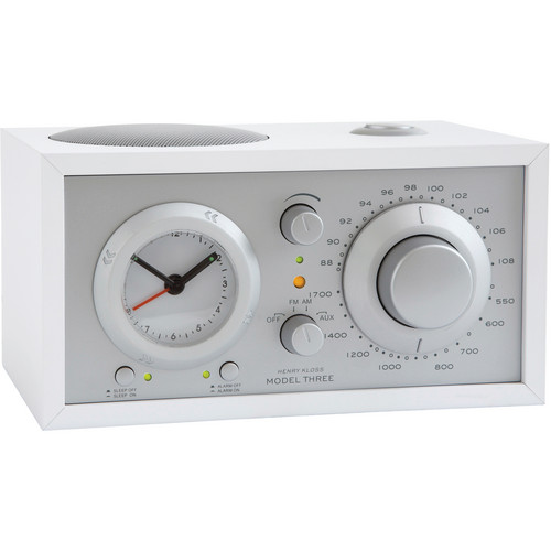 Tivoli Model Three AM/FM Clock Radio (Silver/White)