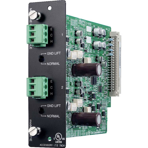 Toa Electronics D-921E - 2 x Mic/Line 24-Bit Input Module