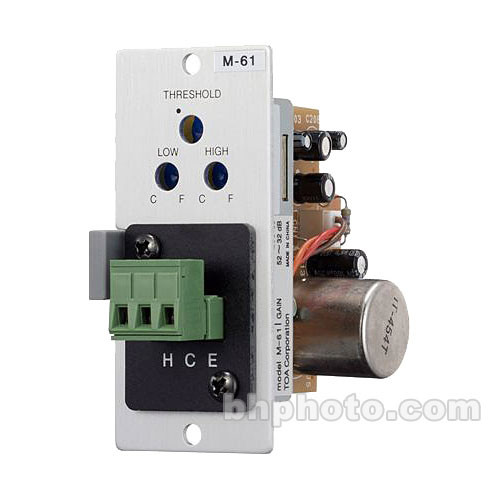 Toa Electronics M-61S - Mic Input Module w/ Compressor (Removable Terminal Block)
