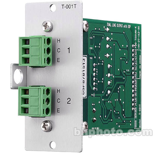 Toa Electronics T-001T - Dual Mic/Line Output Module w/ DSP (Terminal Block)