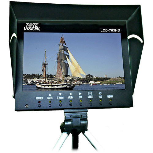 Tote Vision LCD-703HDV 7" LCD Field Monitor with V-Lock Mount for IDX Batteries