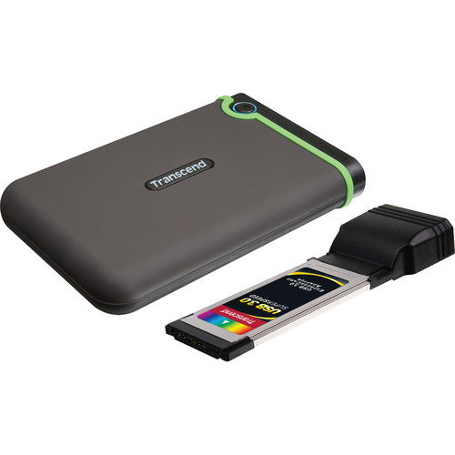 Transcend 640GB StoreJet 25M3 Ext. Hard Drive with USB 3.0 Express Card Adapter