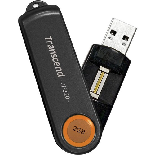 Transcend 2GB JetFlash 220 Fingerprint Security Flash Drive