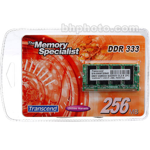 Transcend 256MB DDR-333 So-Dimm - PC2700 Memory