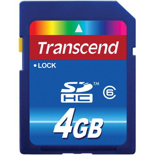 Transcend 4GB SDHC Memory Card Class 6