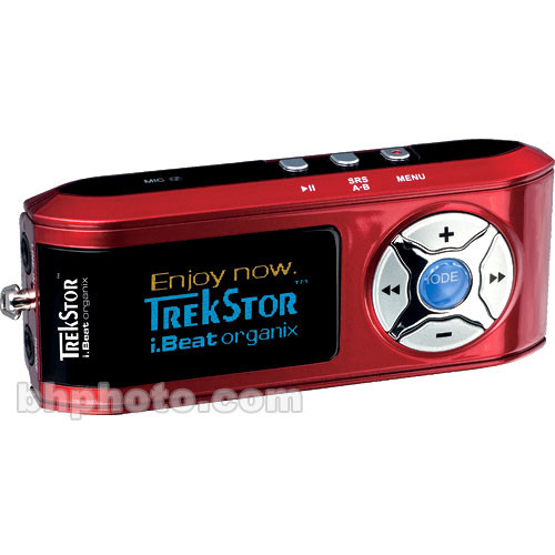 Trekstor i.Beat organix 1GB MP3 Player - Red 21843 B&H Photo