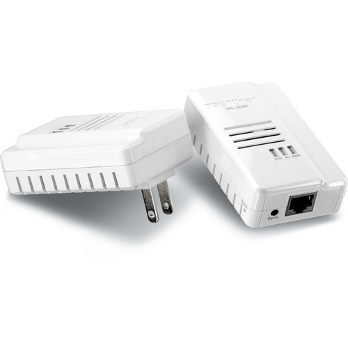 TRENDnet TPL-306E2K 200Mbps Compact Powerline AV Adapter Kit