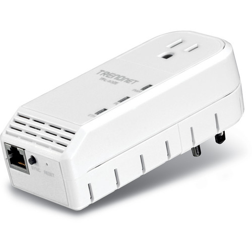 TRENDnet TPL-402E 500Mbps Powerline AV Adapter w/ Bonus Outlet
