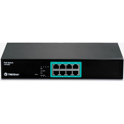 TRENDnet TPE-S80 8 Port 10/100Mbps PoE Switch