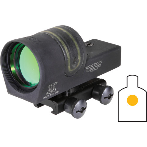 Trijicon 1x42 RX30 Reflex Sight with TA51 Mount (6.5 MOA Amber Dot Reticle)