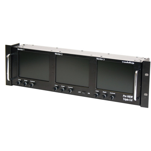 Vaddio PreVIEW Triple LCD Rack Mount Monitor (5.6")