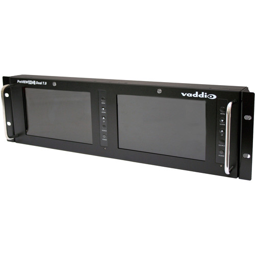 Vaddio PreVIEW HD Dual LCD Rack Mount Monitor System (7")