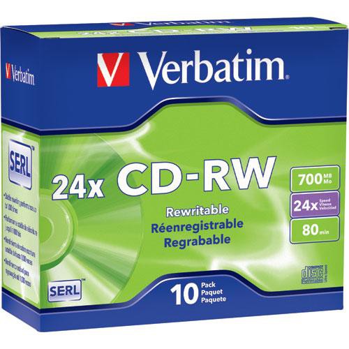 Verbatim CD-RW 700MB Ultra-Speed Disc (10)