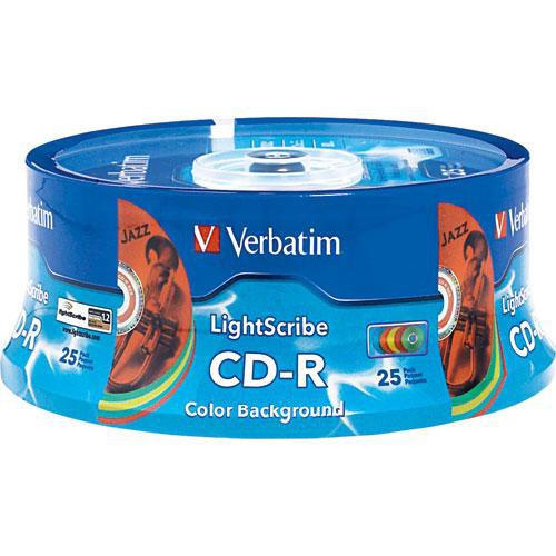 Verbatim CD-R LightScribe Color Recordable Compact Disc (Spindle Pack of 25)