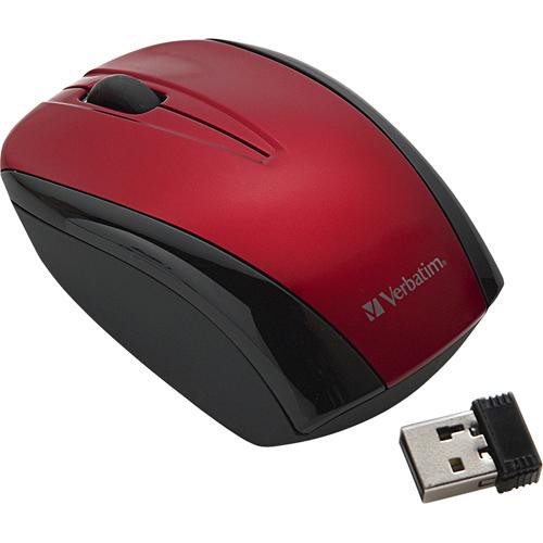 Verbatim Nano Wireless Notebook Optical Mouse (Red)