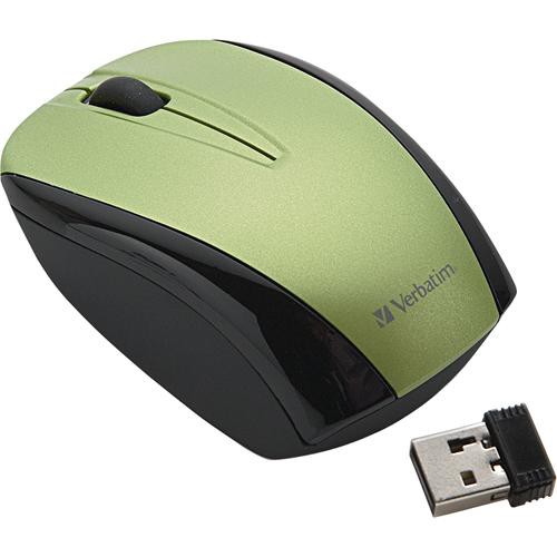Verbatim Nano Wireless Notebook Optical Mouse (Green)