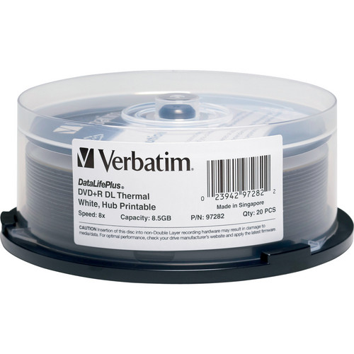 Verbatim DVD+R DL DataLifePlus Data Life White Recordable Disc (Spindle Pack of 20)