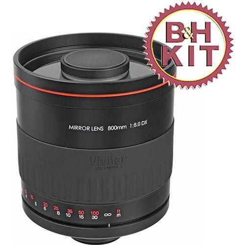 Vivitar 800mm f/8 Series 1 Manual Focus Mirror Lens - with Canon EOS T-Mount