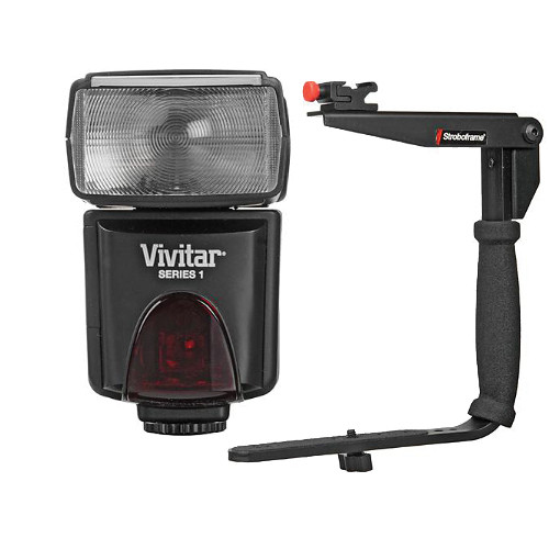 Vivitar DF-383 Series 1 Power Zoom AF Flash Kit for Canon Cameras