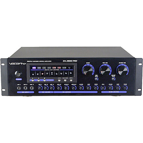 VocoPro DA-3800 Pro Three-Microphone Karaoke Mixer with Amplifier (200W)