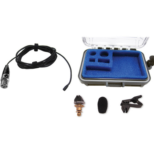 Voice Technologies VT402 Professional Miniature Omnidirectional Lavalier Microphone (Black)