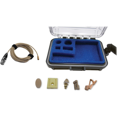 Voice Technologies VT403 Vocal Omnidirectional Lavalier Microphone with TA4F Connector (Beige)