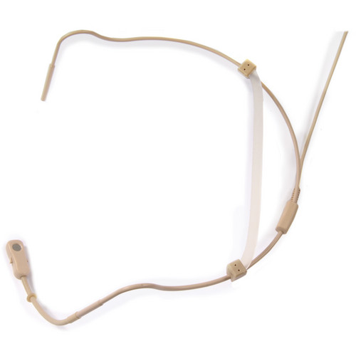 Voice Technologies VT800 Lightweight Headworn Cardioid Microphone with Servo-Bias TA5F Jack (Beige)