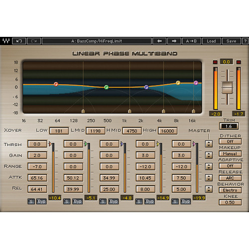Waves Linear Phase Multiband - Multiband Compression Plug-In (TDM)