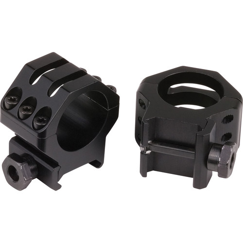 Weaver Six Hole Tactical Rings for 1" Maintubes (High, Matte Black)