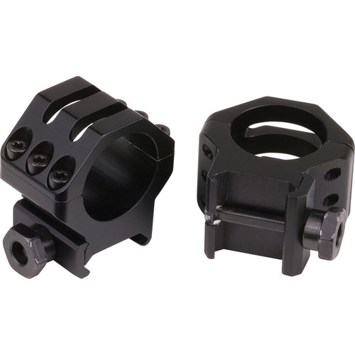 Weaver Six Hole Tactical Rings for 30mm Maintubes (X-High, Matte Black)