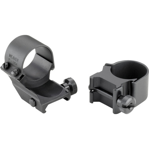 Weaver Detachable High Extension Top Mount Rings (Matte Black, 1")
