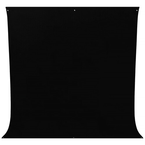 Westcott Wrinkle-Resistant Polyester Backdrop (Rich Black, 9 x 10')