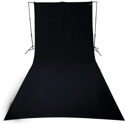 Westcott Wrinkle-Resistant Polyester Backdrop (Rich Black, 9 x 20')
