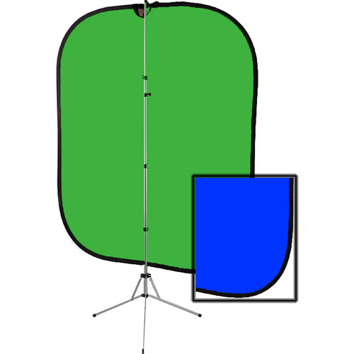 Westcott 6x7' Collapsible 2-in-1 Muslin Background - Chromakey Blue/Green