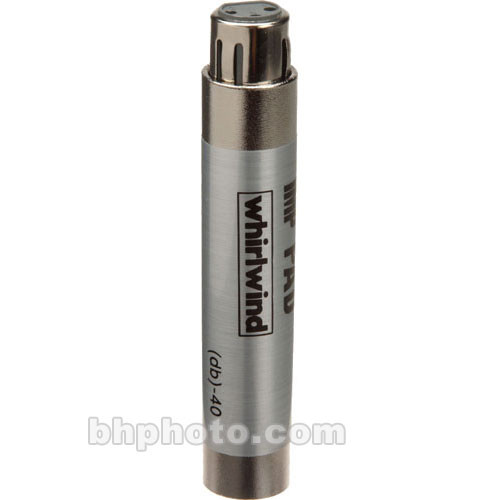 Whirlwind In-Line XLR Barrel 20 dB Pad IMPAD20 B&H Photo Video