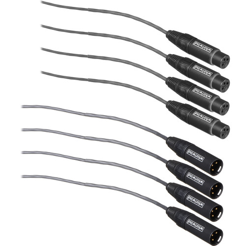 Whirlwind Medusa Multitrack Series Snake - 4 XLR Female Fan to 4 XLR Male Fan 50'