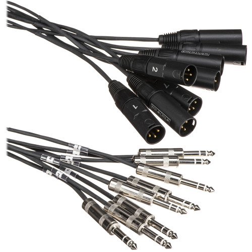 Whirlwind Medusa Multitrack 8-Channel 1/4" TRS Male to XLR Male Snake Cable (25')